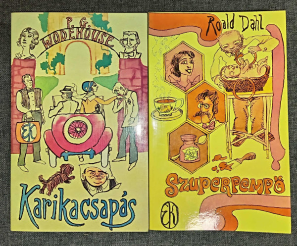 P. G. Wodehouse, Roald Dahl - 2 db. Vidám könyv: Karikacsapás + Szuperpempő - Meghökkentő mesék