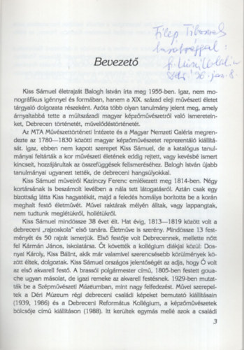Sz. Krti Katalin - Kiss Smuel ( 1781-1819 ) , A debreceni " rajziskola " els professzora - Dediklt