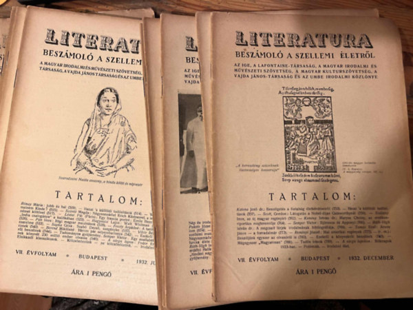 Supka Géza - 11 db Literatura. Beszámoló a szellemi életről 1932.