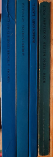 Philip Roth, Romain Gary, Alberto Moravia, Vercors - 4 db Eurpa zsebknyvek:Pedig milyen j kislny volt+A tenger csendje s ms kisregnyek+Az unalom+ Lady L.