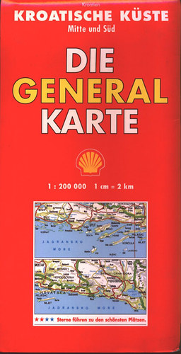 Kroatische Küste Mitte und Süd - Die General Karte (térkép)