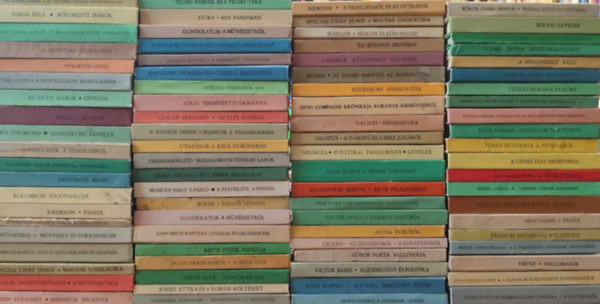 Bethlen Gbor, Lunacsarszkij, Apczai Csere Jnos, Fjodor Dosztojevszkij, Grf Teleki Smuel, Charles Bonnet, Moholy-Nagy Lszl, Cicero, Krsi Csoma Sndor, Francis Bacon, Jean Henri Fabre - 84 db Tka knyv