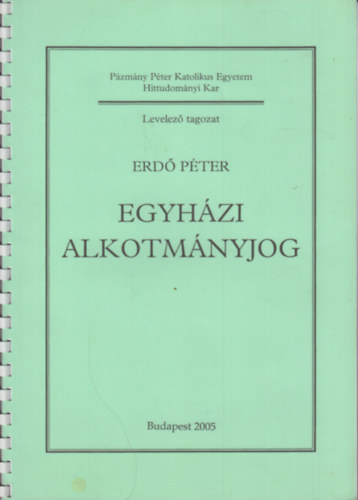 Erdő Péter - Egyházi alkotmányjog