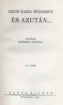 Erich Maria Remarque - És azután...