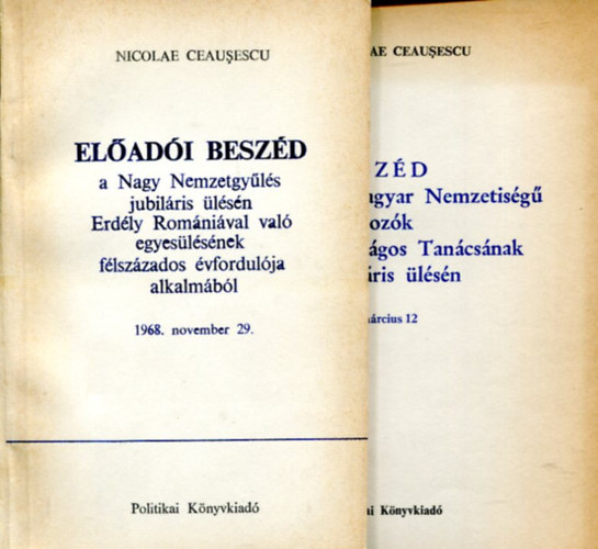 Nicolae Ceausescu - 2 db Nicolae Ceausescu füzet