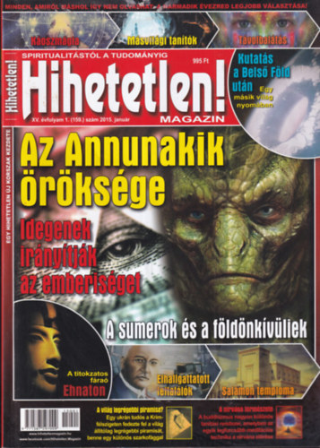 6 db. Hihetetlen! magazin lapszm (2015/ janur, februr, prilis, jnius, november, december)