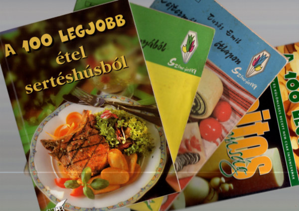 Lurz Gerda, Bod Alpr, Keresztes Tibor Dr., Turs Emil - 4 db Szakcsknyv: Tejtermkek az tlapon +telek burgonybl +A 100 legjobb tel sertshsbl +A 100 legjobb sajtos finomsg.