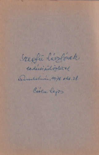 Cs�ka J. Lajos - �szrev�telek a "P. dictus magister " �rtelmez�s�hez - K�l�nlenyomat - Dedik�lt