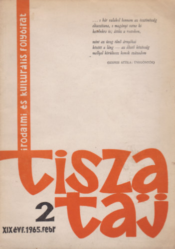 Tiszat�j 2 XIX. �vf. 1965. febr.