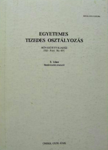 Magyar Szabv�ny�gyi Hivatal - Egyetemes tizedes oszt�lyoz�s II. (R�vid�tett kiad�s)