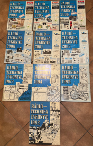 B�kei Ferenc (F�szerk) - 10 db R�di�technika �vk�nyve kiadv�ny: 1992, 1993, 1994, 1995, 2000, 2001,2003, 2004, 2005,2006