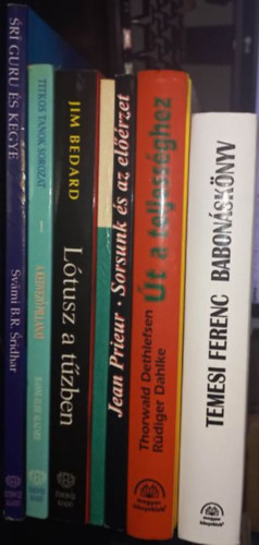 Vegyes szerzk - Ezotria knyvcsomag (7 darab) Babonsknyv, A kedvez pillanat, Gygyulsunk lmnyt tadjuk, Ltusz a tzben, A sorsunk s az elrzet, t a teljessghez, Sr Guru s kegye