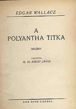 Edgar Wallace - A polyantha titka