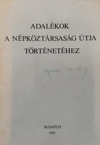 Adal�kok a N�pk�zt�rsas�g �tja t�rt�net�hez