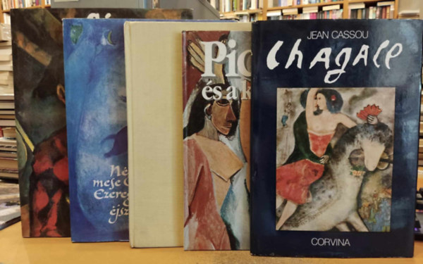 Alfred Langer, Kay Hyman, Jean Cassou, Marc Chagall, A. Barszkaja - 5 db Festszet: Czanne + Paul Gauguin + Picasso s a kubizmus + Chagall + Ngy mese az Ezeregyjszakbl