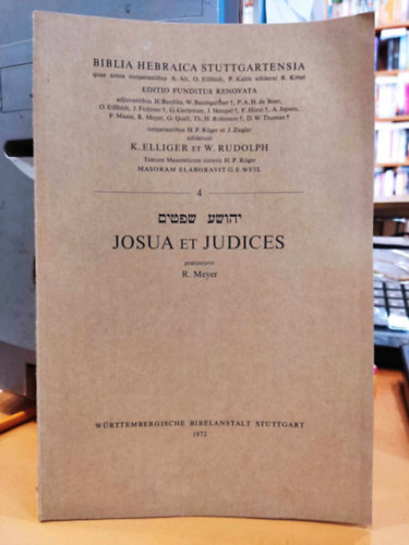 R. (Rudolf) Meyer - Josua et Judices (Biblia Hebraica Stuttgartensia 4)