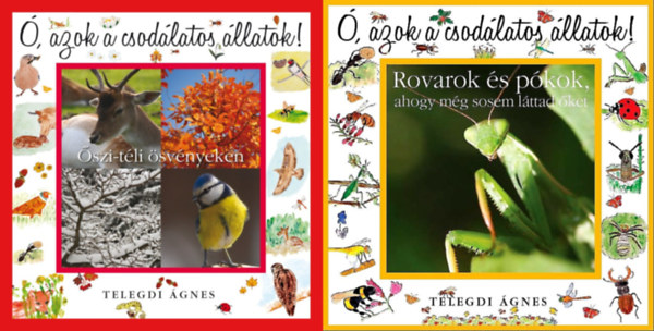 Telegdi �gnes - 2 db az �, azok a csod�latos �llatok sorozatb�l: �szi-t�li �sv�nyeken + Rovarok �s p�kok, ahogy m�g sosem l�ttad �ket