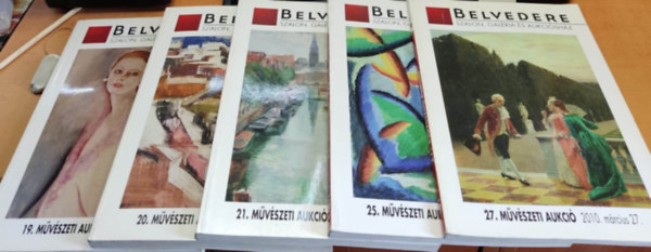 Belvedere Aukcishz - 5 db Belvedere mvszeti Aukci katalgus (sorszmok a termklapon, sajt fot)