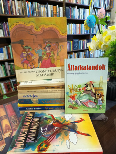 Szab� L�rinc, G�rdonyi G.-Gyulai P.-Kaffka M.-Kosztol�nyi Dezs�, Farkas L�szl� (szerk.), T. (szerk.) Asz�di �va, Bodor Ferenc (szerk.), Bal�zs �rp�d, Szentiv�nyi Jen�, Ga�l �va, G.A. B - Gyerekk�nyv k�nyvcsomag11 darabos K�NYVMENT� AJ�NLAT: Az �lomerd�, Sz�l hozott, sz�l visz el, R�zsafellegeken, Var�zstrombita, Nefelejcs, Nagymama k�pesk�nyve, Csontfurulya, mad�rs�p, A post�nak mennie kell, Zoknidaszkli �s sokan m�