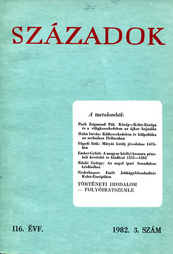 Sz�zadok 1982 3. sz�m