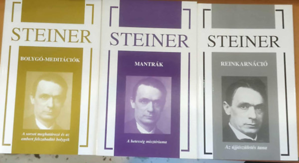 Rudolf Steiner - 3 db Rudolf Steiner: Bolygó-meditációk (A sorsot meghatározó és az embert felszabadító bolygók) + Mantrák (A hetesség misztériuma) + Reinkarnáció (Az újjászületés tana)