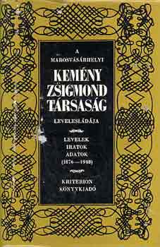 Marosi Ildik� - A marosv�s�rhelyi Kem�ny Zsigmond T�rsas�g levelesl�d�ja