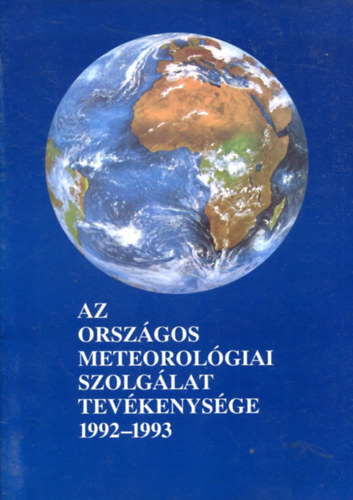 Az Országos Meterológiai Szolgálat tevékenysége 1992-1993
