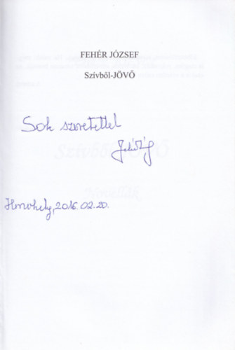 Fehr Jzsef - Szvbl-JV - Dediklt