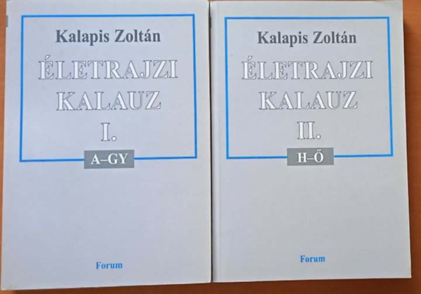 Kalapis Zoltn - letrajzi kalauz. Ezer magyar biogrfia a dlszlv orszgokbl I-II. A-Gy, H-
