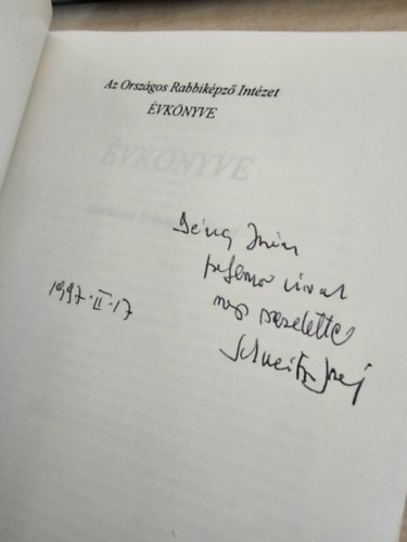 Schweitzer J�zsef (szerk.) - Orsz�gos Rabbik�pz� Int�zet �vk�nyv 1992-1995