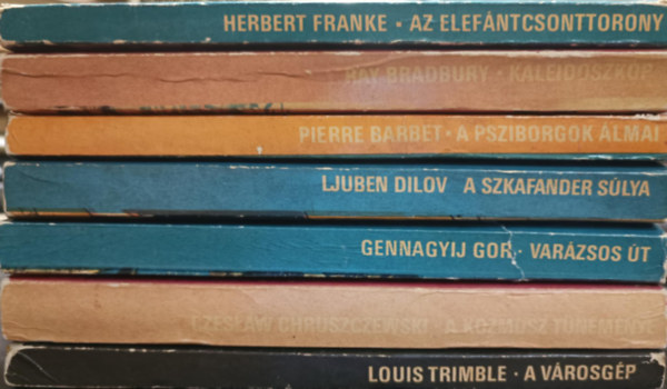 Herbert Franke, Ray Bradbury, Pierre Barbet, Ljuben Dilov, Gennagyij Gor, Czeslaw Chruszczewski, Louis Trimble - Kozmosz fantasztikus knyvek knyvcsomag