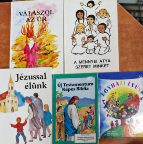 Esther Hebert - 5db Gyermek valls:Jzussal lnk,Vlaszol az r,A mennyei atya szeret minket,j testamentum mennyei biblia,