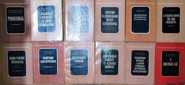 Dr. Liebner Ern� szerk., Dr. R�vnay Tam�s, Dr. Somogyi Endre, Dr. Budav�ri R�bert, Dr. Weinstein P�l, Dr. Gerl�czy Ferenc - 12db r�sz A gyakorl� Orvos K�nyvt�ra c�m� sorozatb�l - Dr. Liebner Ern�-Dr. R�vnay Tam�s-Pyoderm�k, Dr. Somogyi Endre-Dr. Budav�ri R�bert-Igazs�g�gyi orvostan az orvosi gyakorlatban, Dr. Weinstein P�l-A gyakorl� orvos szem�szete, (t