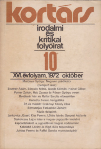Kortárs irodalmi és kritikai folyóirat 10