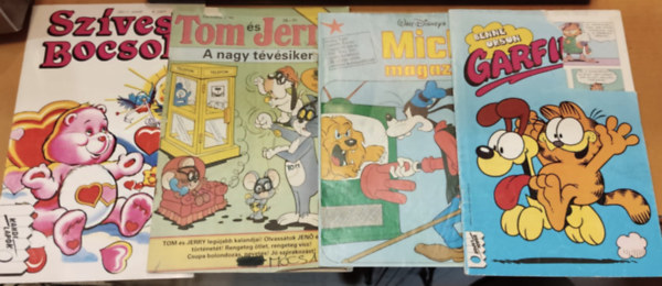 4 db magyar nyelv kpregny (Pl. Sznes bocsok, Tom & Jerry, Micky magazin, Garfield)