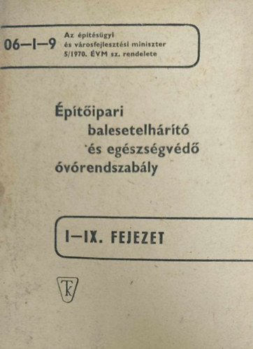 ptipari balesetelhrt s egszsgvd vrendszably I-IX. fejezet