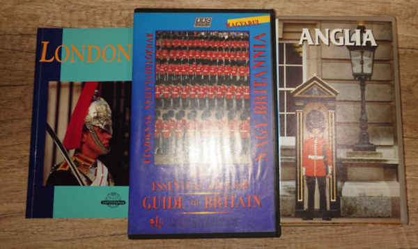 3 kiadv�ny Angli�ba k�sz�l�knek: london (Cartographia), Anglia (VHS), BBC Essential Guide to Britain