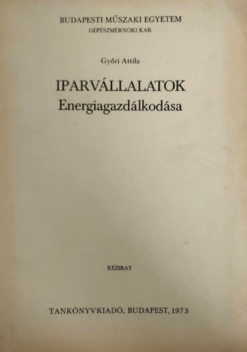 Gy�ri Attila - Iparv�llalatok energiagazd�lkod�sa (K�zirat)