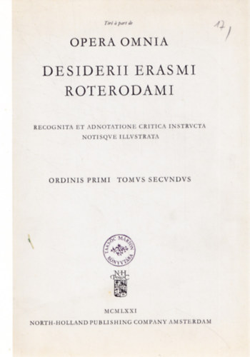 Tir� a part de Opera Omnia - Desiderii Erasmi Roterodami