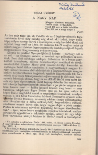 Spira Gy�rgy - A nagy nap - Dedik�lt - K�l�nlenyomat