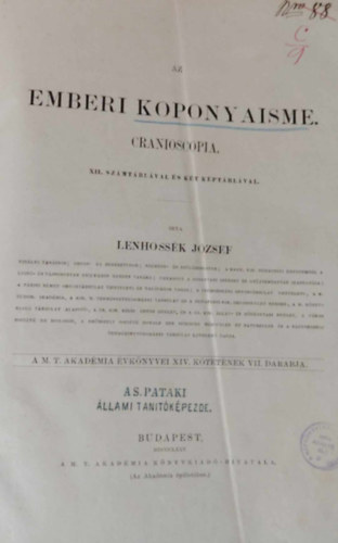 Lenhossk Jzsef - Az emberi koponyaisme