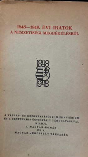 1848-1849. évi iratok a nemzetiségi megbékélésről
