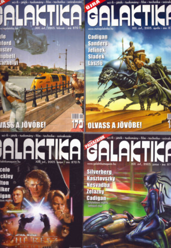 Burger István (főszerk.) - Galaktika XIII. évfolyam 2005/2., 4., 5., 6., 10., 11. számok (6 db)
