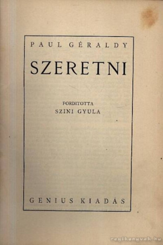Paul Géraldy - Szeretni