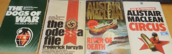 Frederick Forsyth, Alistair MacLean - Circus + River of Death + The Dogs of War + The Odessa File (4 ktet)