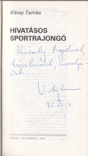 Vitray Tams - Hivatsos sportrajong