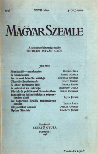 Szekf Gyula (szerk.) - Magyar Szemle 1936-1943. szrvnyszmok (9 szm egybektve)