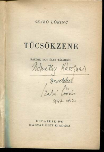 Szabó Lőrinc - Tücsökzene