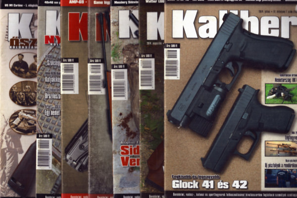 Vass Gbor (fszerk.) - Kaliber 2013/8., 10., 2014/7., 8. + 2014. szi klnszm, 2015/2. nyr klnszm, 2015/3. sz klnszm (7 db)