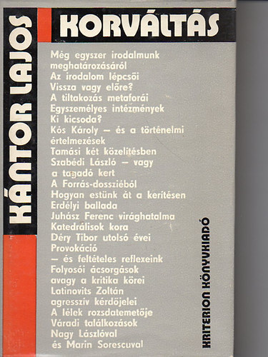 Korvlts - Kritikk, tanulmnyok